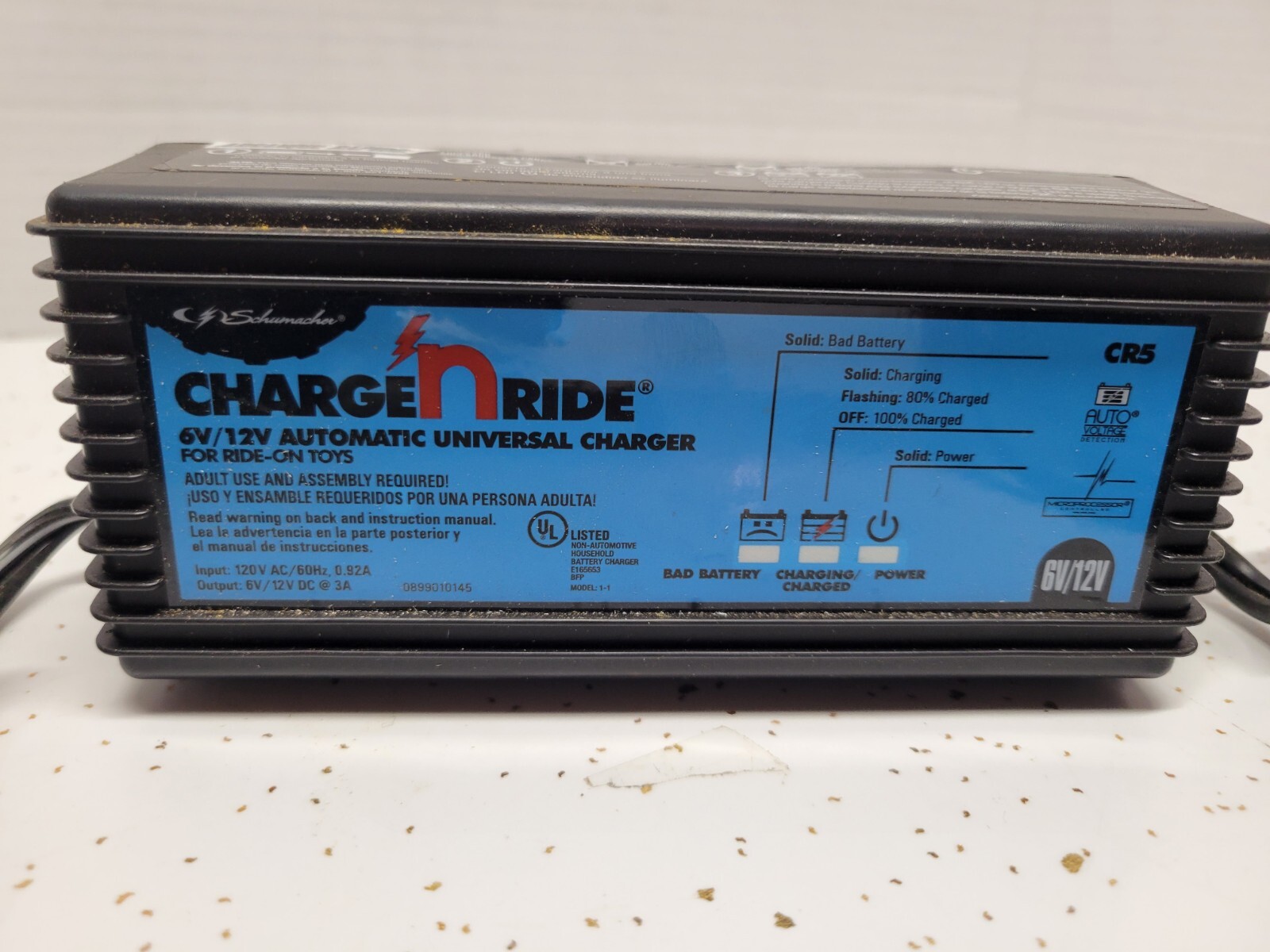 Charge N Ride Schumacher 6V 12V Automatic Universal Charger Ride On Toys