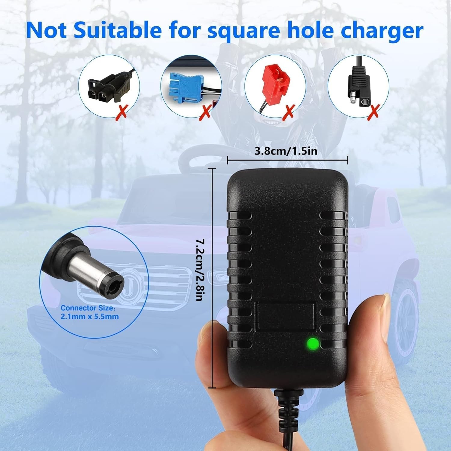 6V Battery Charger for Ride On Car Toys, 6 Volt Universal Ride On Car Charger…