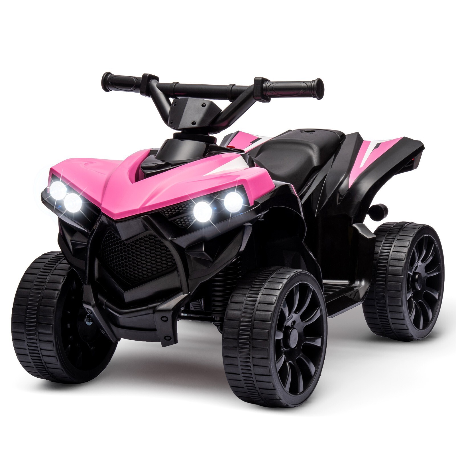 Kids Electric 4 Wheeler Car Ride on Toy 1.86 mph Truck Off-road UTV w/LED Lights