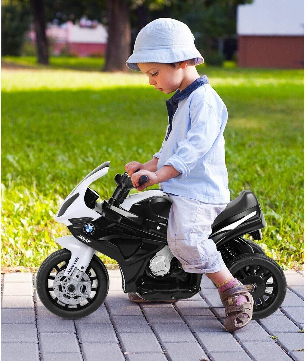 Licensed BMW Kids Electric Motorcycle – Safe 3-Wheel Rider with Music & Lights