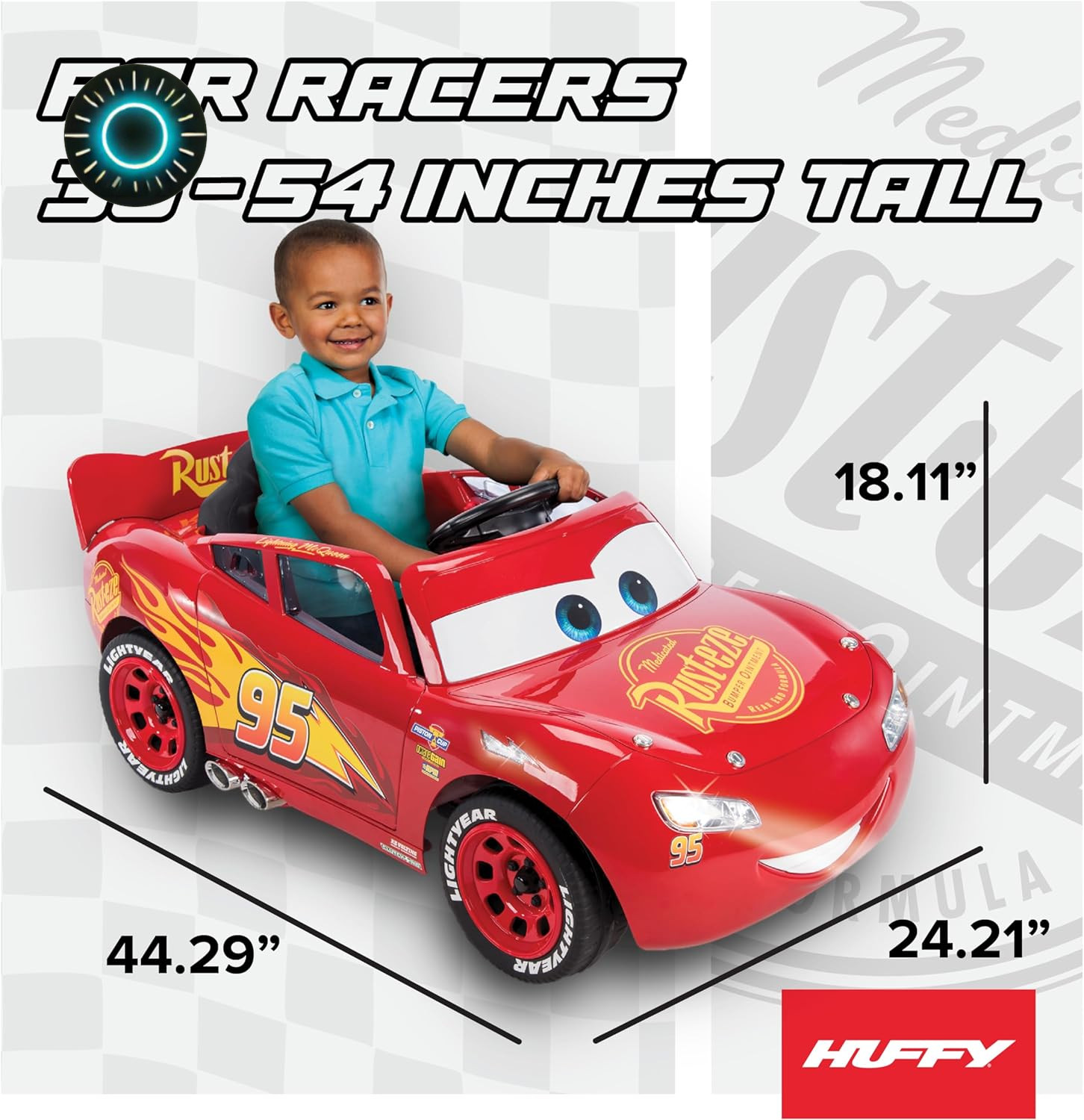 Huffy 6V Disney Pixar Lightning McQueen Ride-On Toy Kids Ages 3-7 Red FREE SHIP