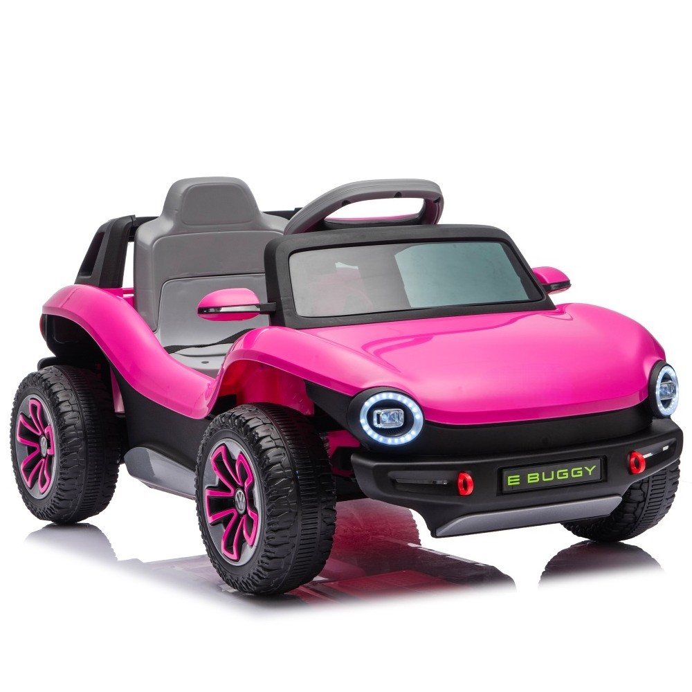 12V Kids Ride On Electric Car W/2.4G PC,Cute&Curvy Body,2WD,4-Wheel Suspension