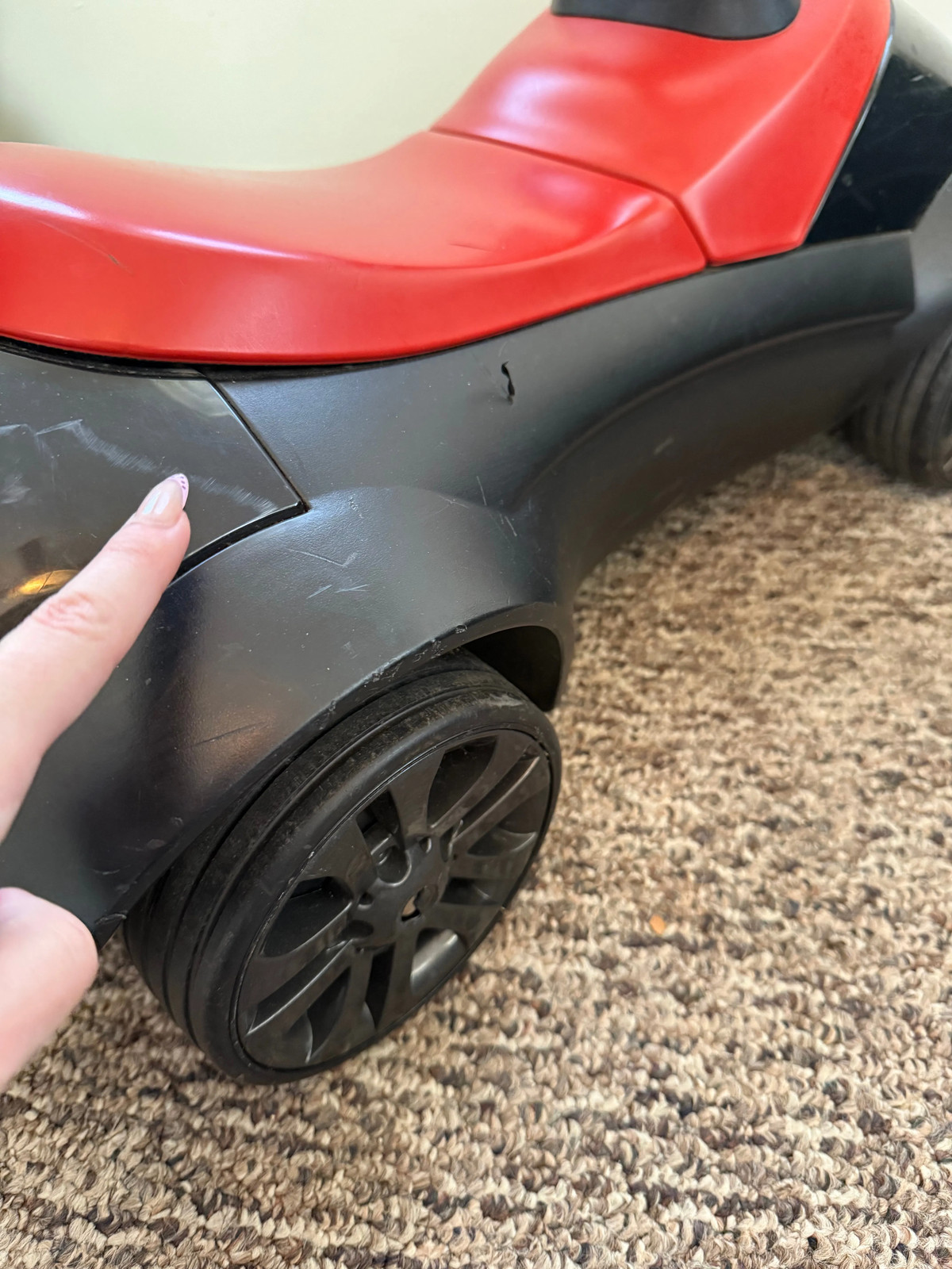 BMW Kids Ride On Push Car Toddler Baby Racer Licensed Black Red Toy