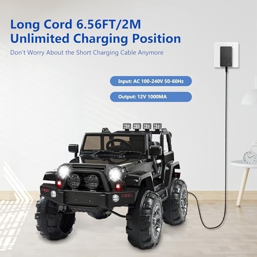 12 Volt Battery Charger for Kids ATV Ride On Toys, Fit for BMX X6, Kid TRAX