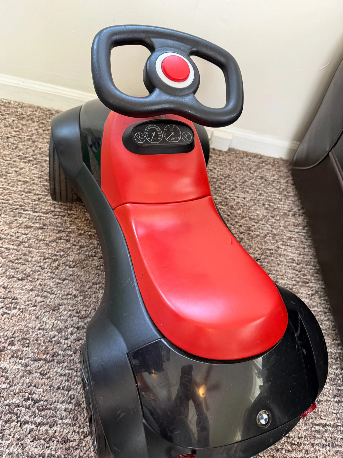 BMW Kids Ride On Push Car Toddler Baby Racer Licensed Black Red Toy