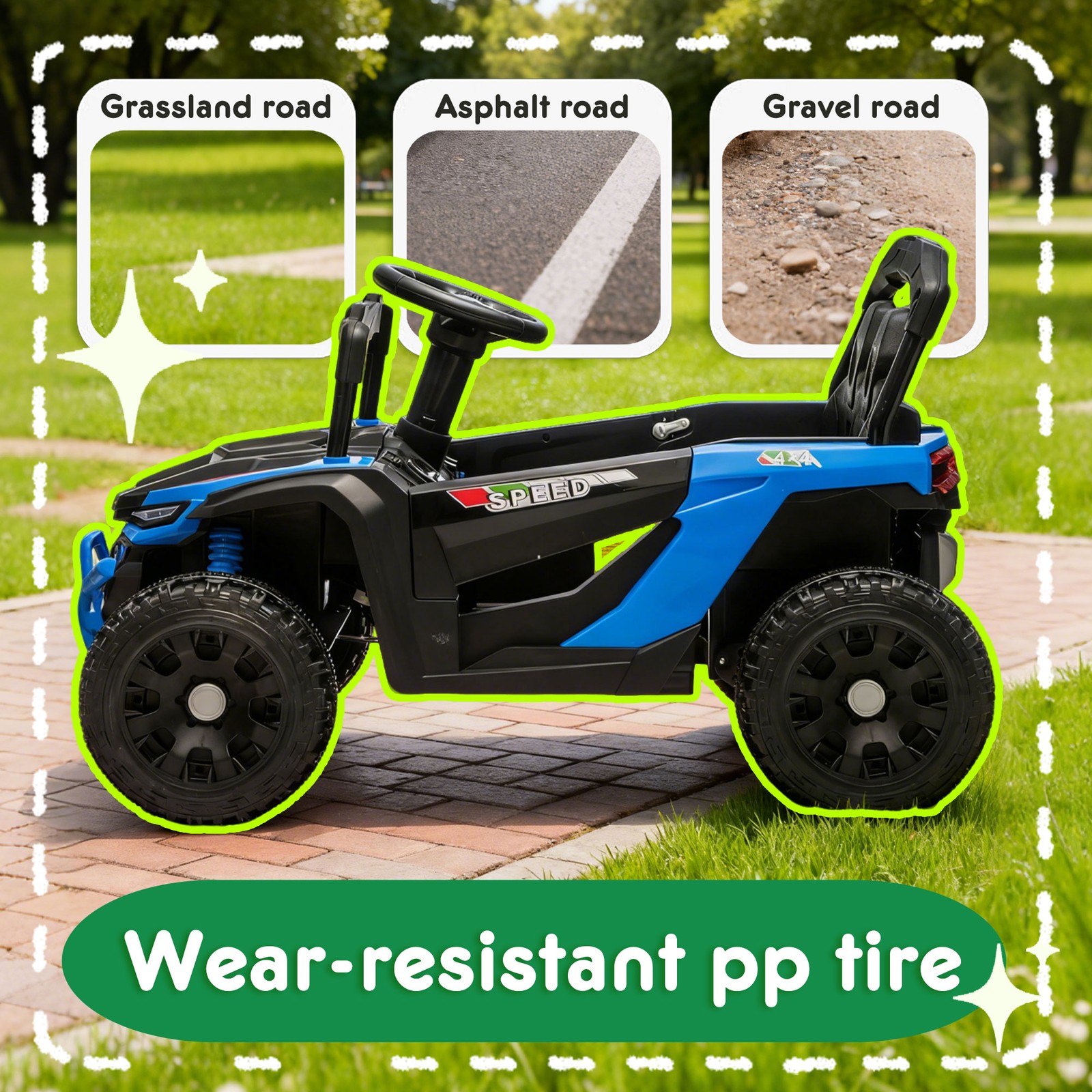 24V Kids ride on UTV W/ 2.4G PC,80W*2,Four-wheel suspension for Kids Aged 3-5