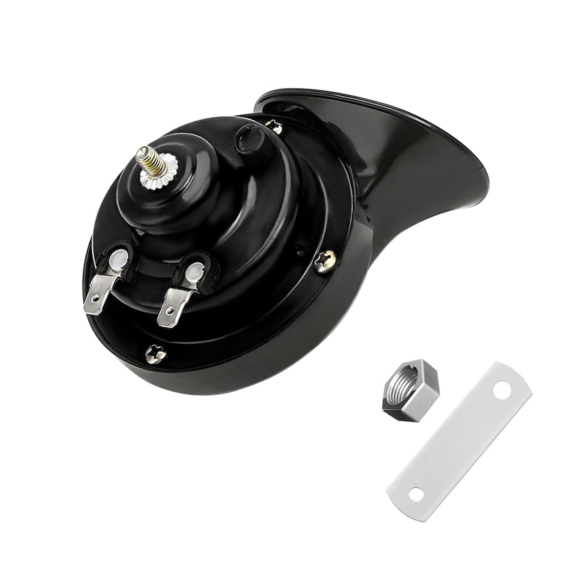 Sylvil 300DB Super Loud Car Horn, 12V Waterproof 4.25×3.68 inches, Black