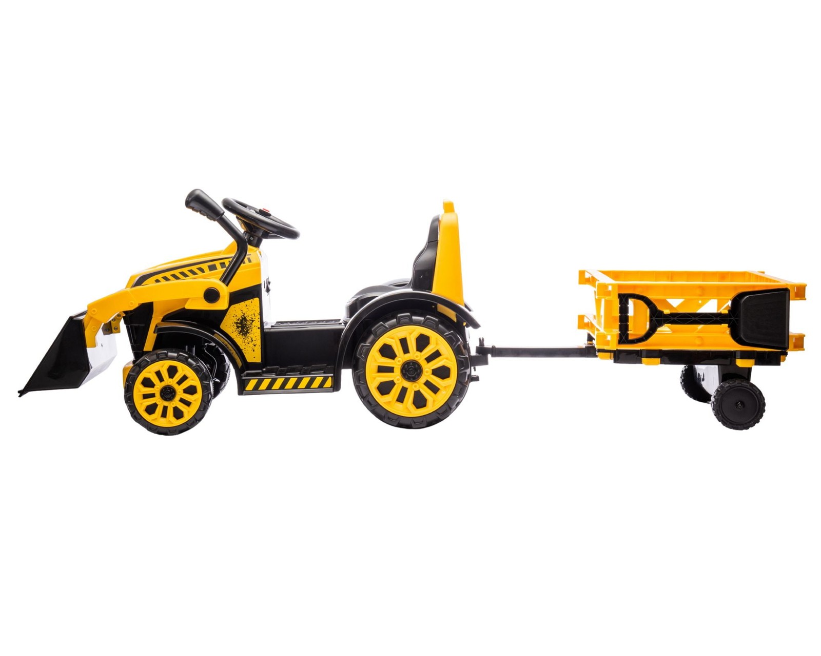 Ride On Cars Tonka 6V Construction Tractor Ride-On with Trailer Kids Ride On