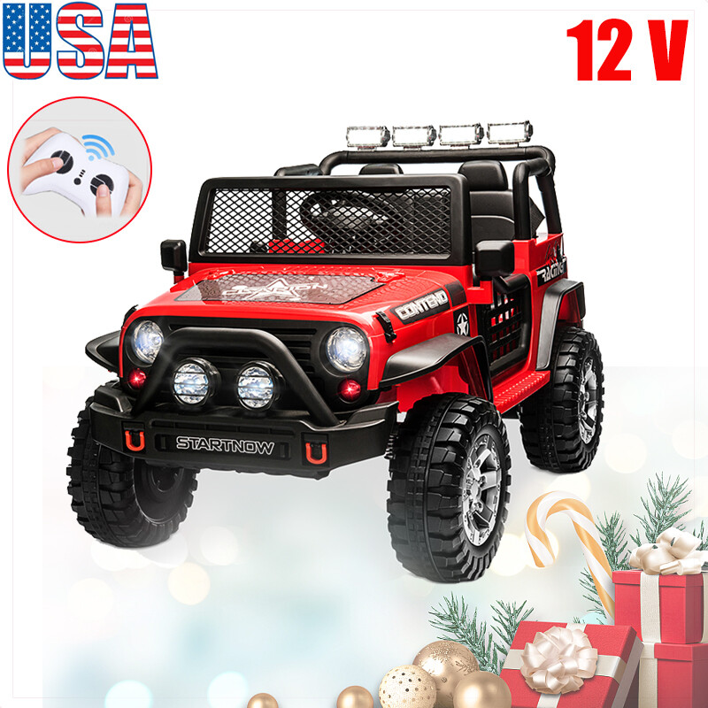 12VKids Ride On Car Toy Jeep Electric Vehicle Toy w/Remote Control+MP3 Xmas Gift