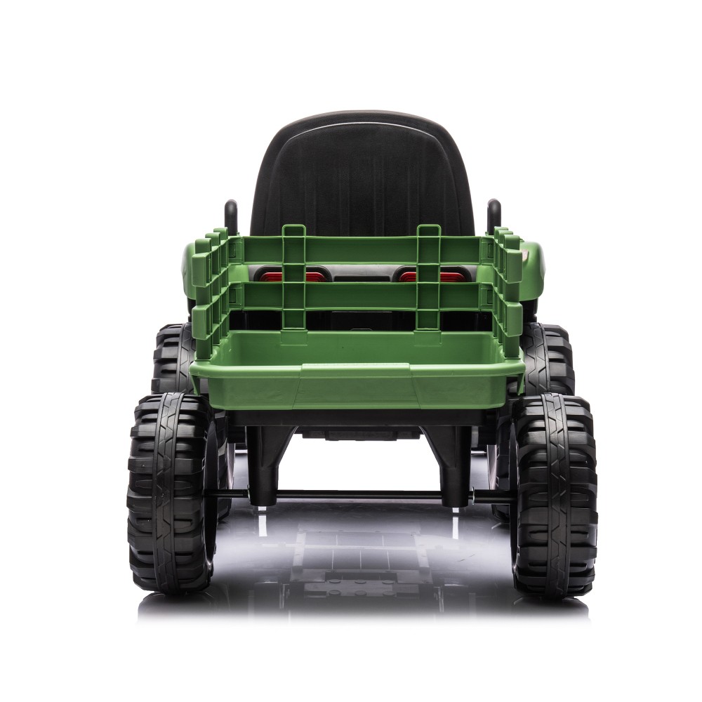 Kids Ride On Tractor w/Trailer 24V Battery Powered Electric Vehicle Toys Remote