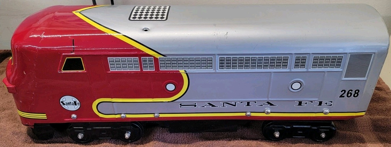 Morgan Cycle Metal Kids Ride on Santa Fe Train Discontinued