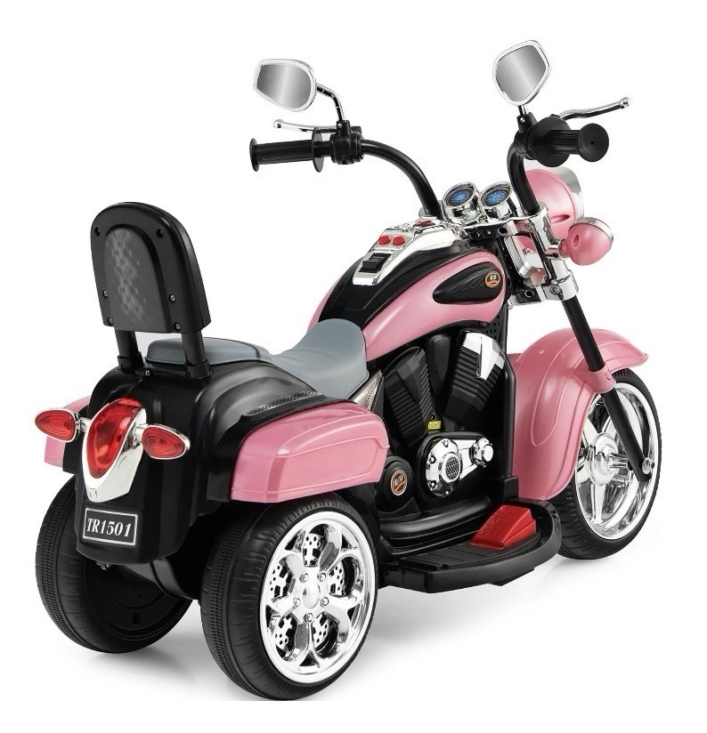 6V Kids Ride On Chopper Motorcycle 3 Wheel Trike with Headlight and Horn