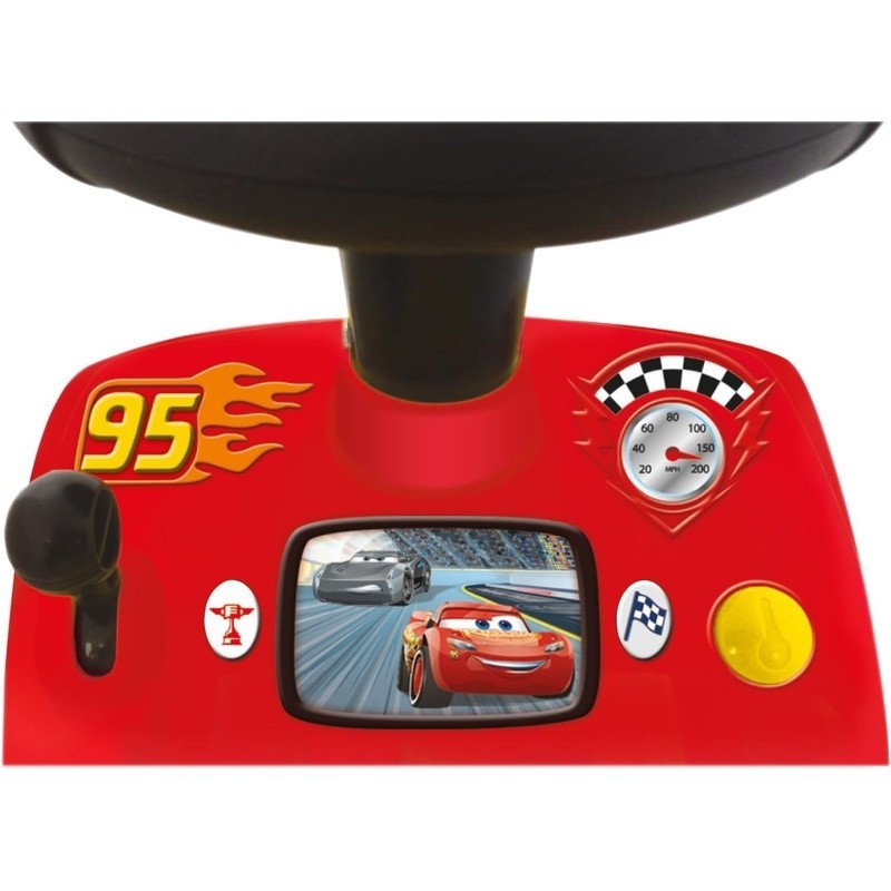 McQueen Ride-On Toy W/ Engine Sounds Flashing Lights Safe Fun For Beginners New
