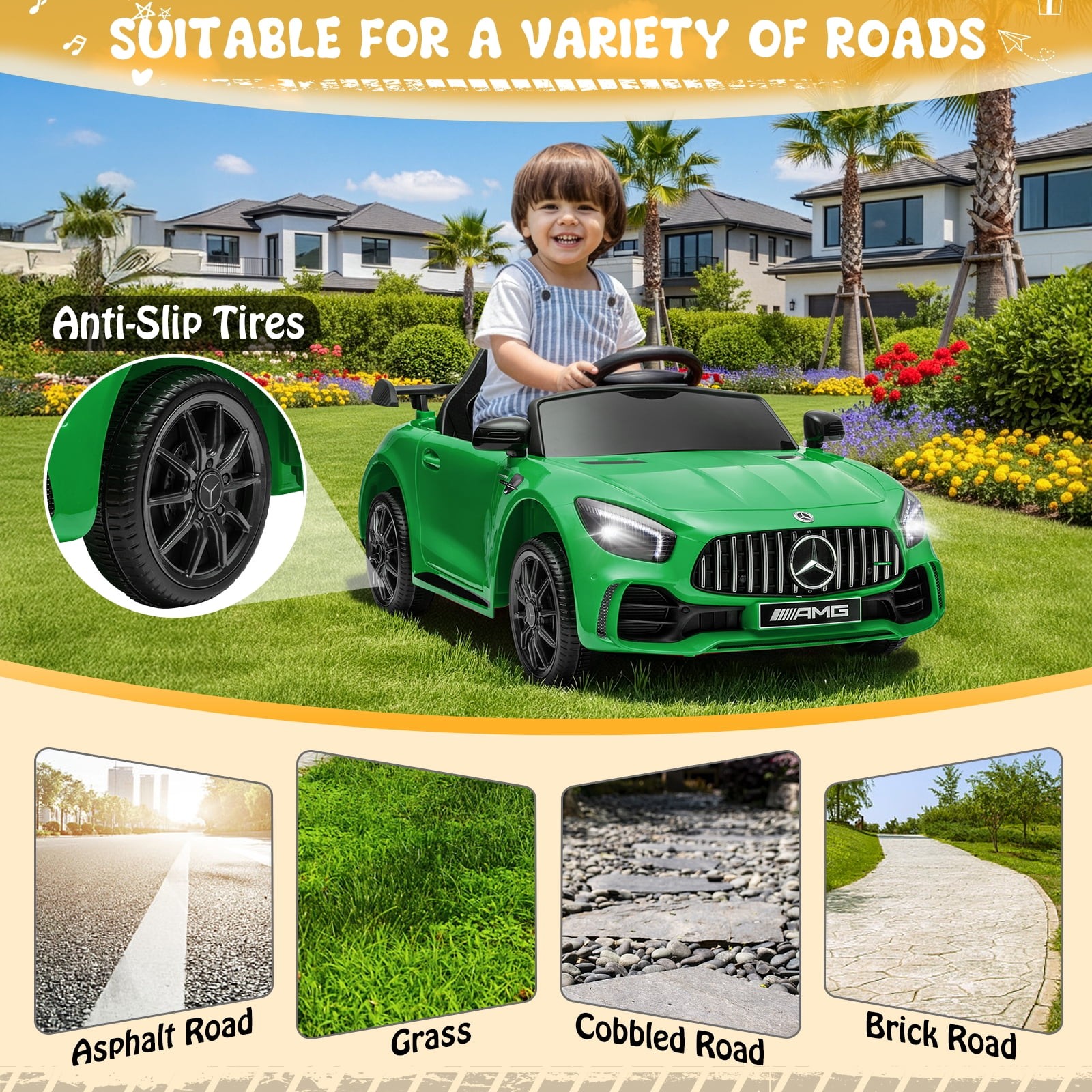 12V Licensed Mercedes-Benz Electric Ride on Cars Toys for Kids, Power Wheels …
