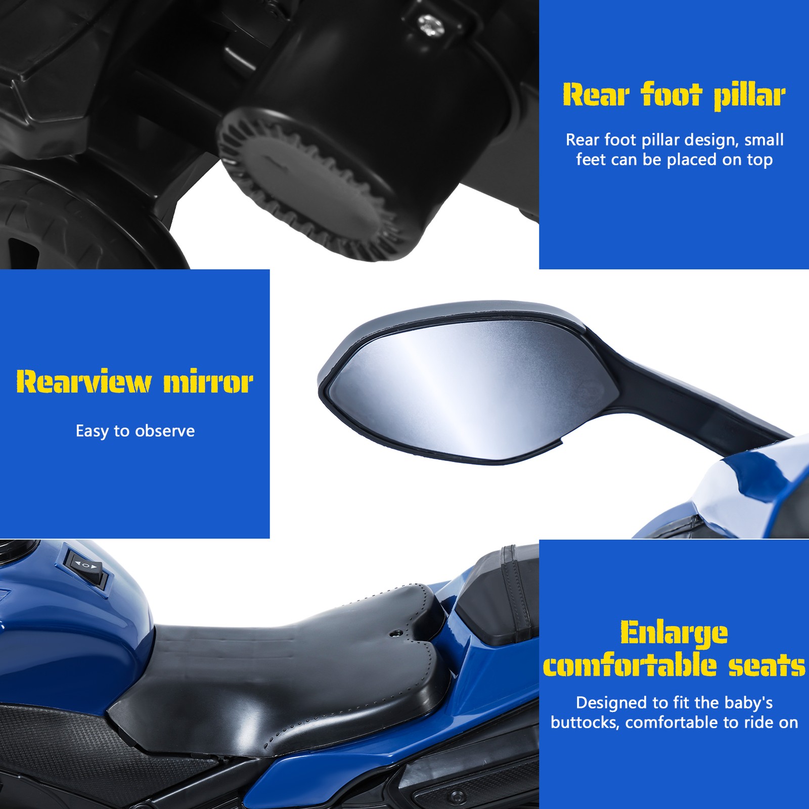 Electric Dirt Bike Electric Motorcycle Ride-On 12V E-MoutainBike 9MPH