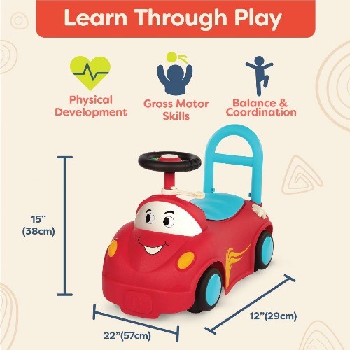 B. toys – Ride-On Race Car – Rollin' Riders