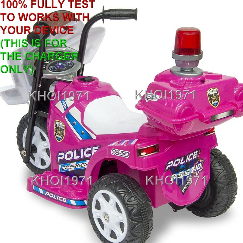 WALL charger AC adapter FOR 0292 Kid Motorz Lil POLICE Patrol motorcycle ride on