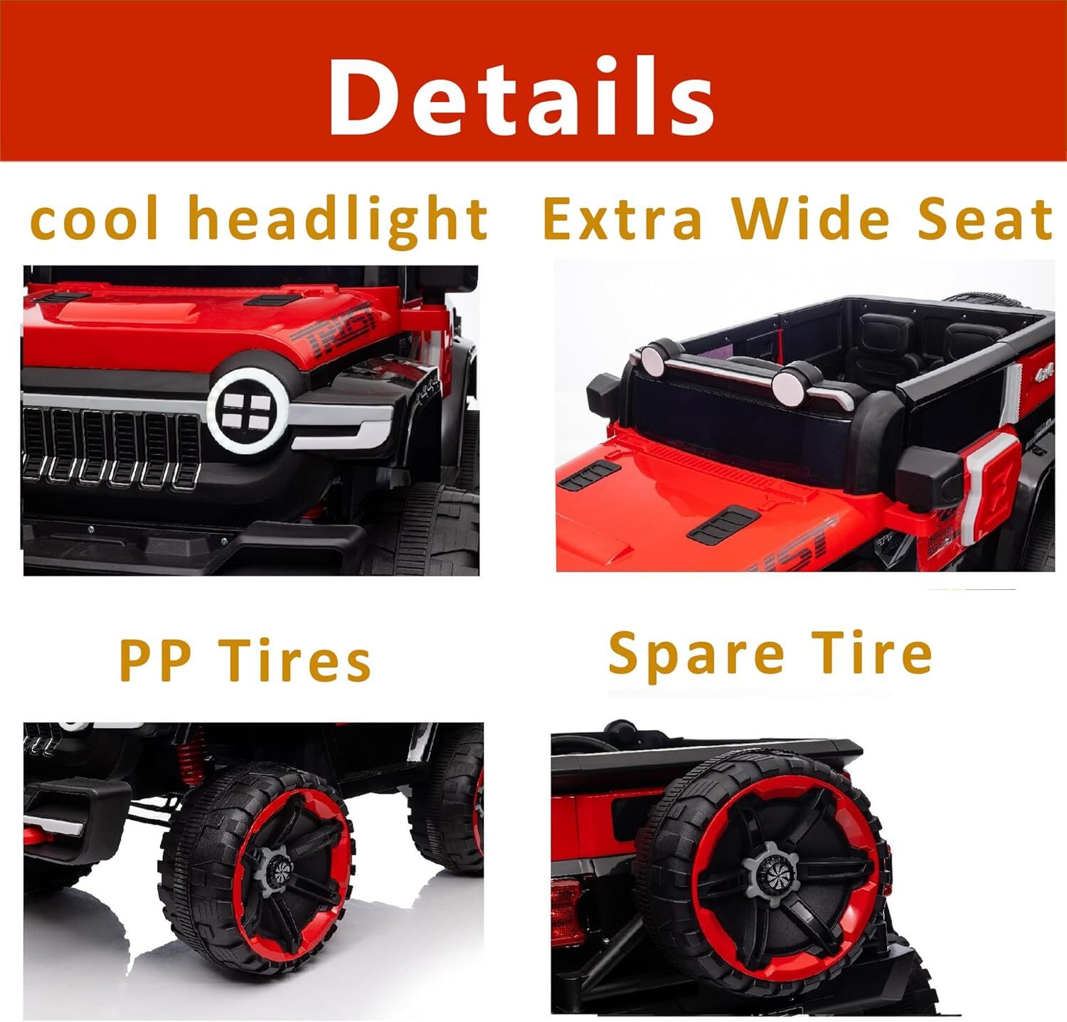 Kids Electric Ride On Truck 12V Power Battery Car w/ Remote Control & MP3 Player