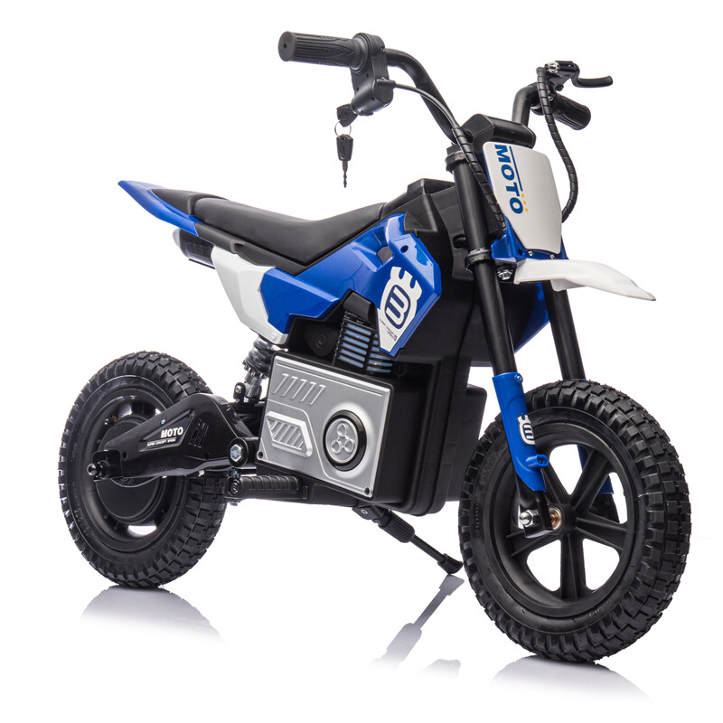 24V Kid Ride On Electric Toy Motocross Motorcycle 200W 3.1-9.32MPH for Aged 5-15