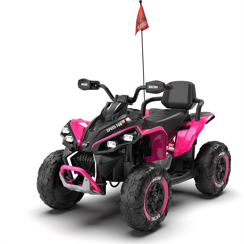 24V Kids Ride On Toy Electric ATV 4-wheel shock absorber 1.24-3.73MPH Aged 3-12