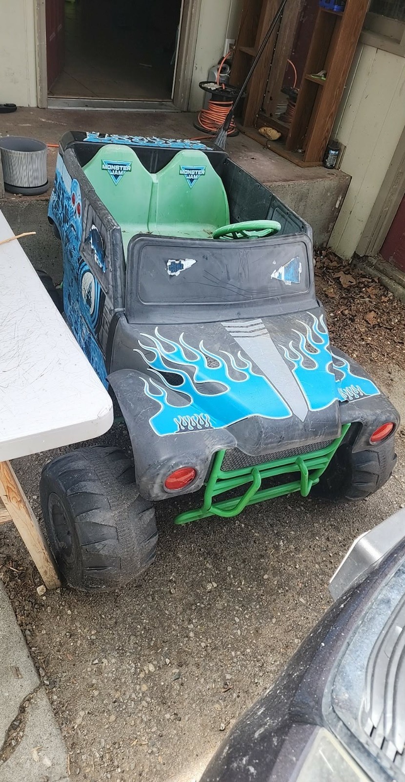 Monster Jam Grave Digger Battery Operated Ride-On Toy Truck with Sounds