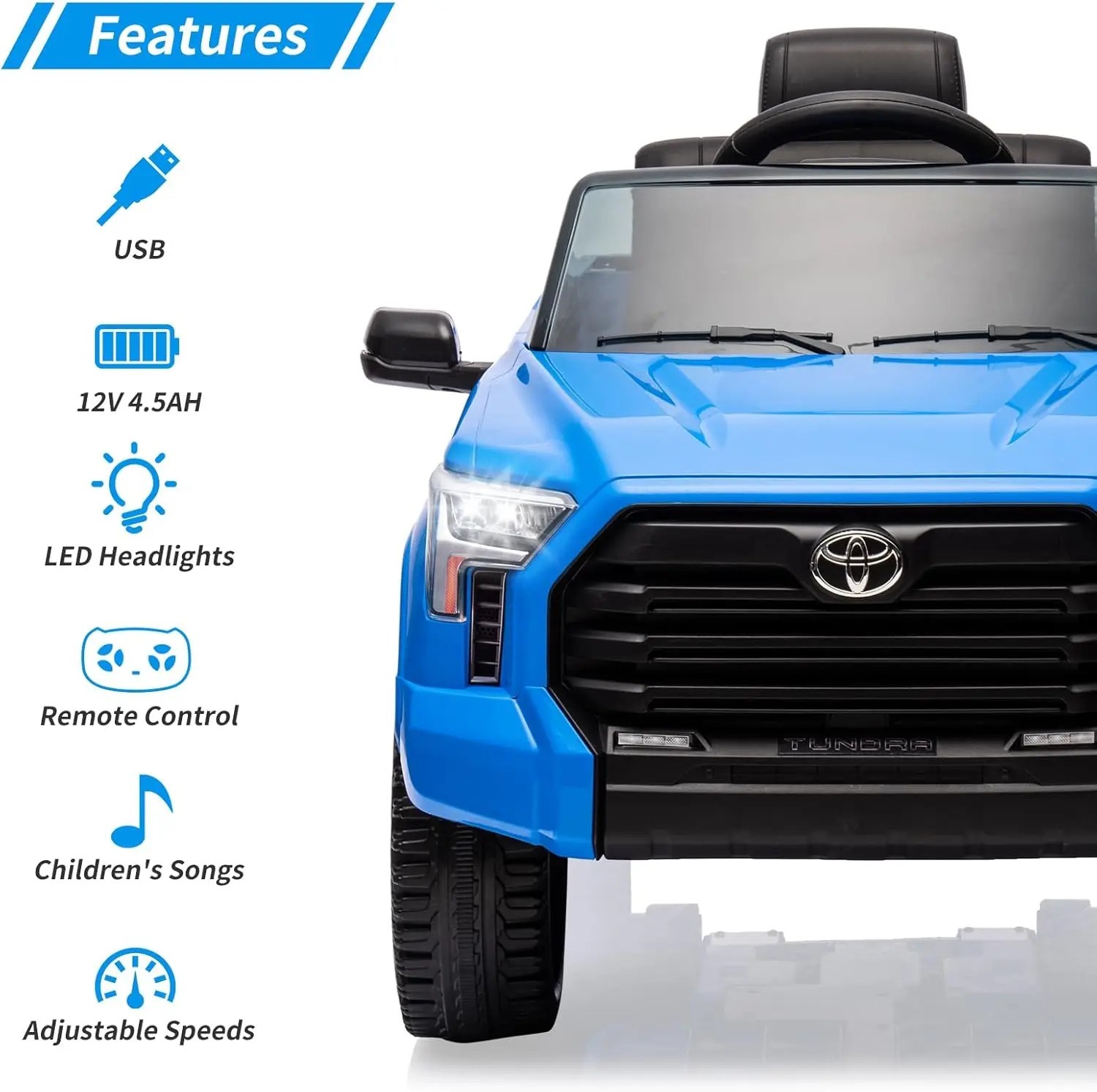 12V Toyota Ride On Truck 4Runner Tacoma Electric Remote Control With Safety Belt