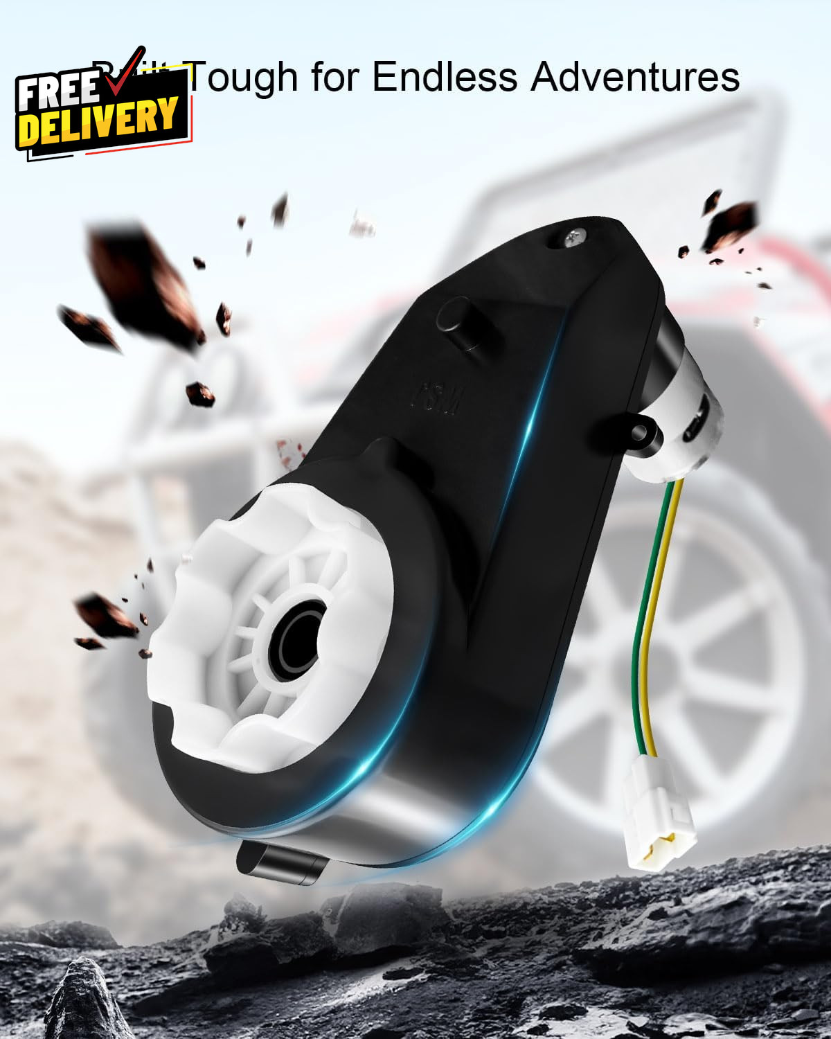 24V 40000RPM 550 Gearbox Motor for Kids Ride On Car High Speed RS550 DIY Upgrade