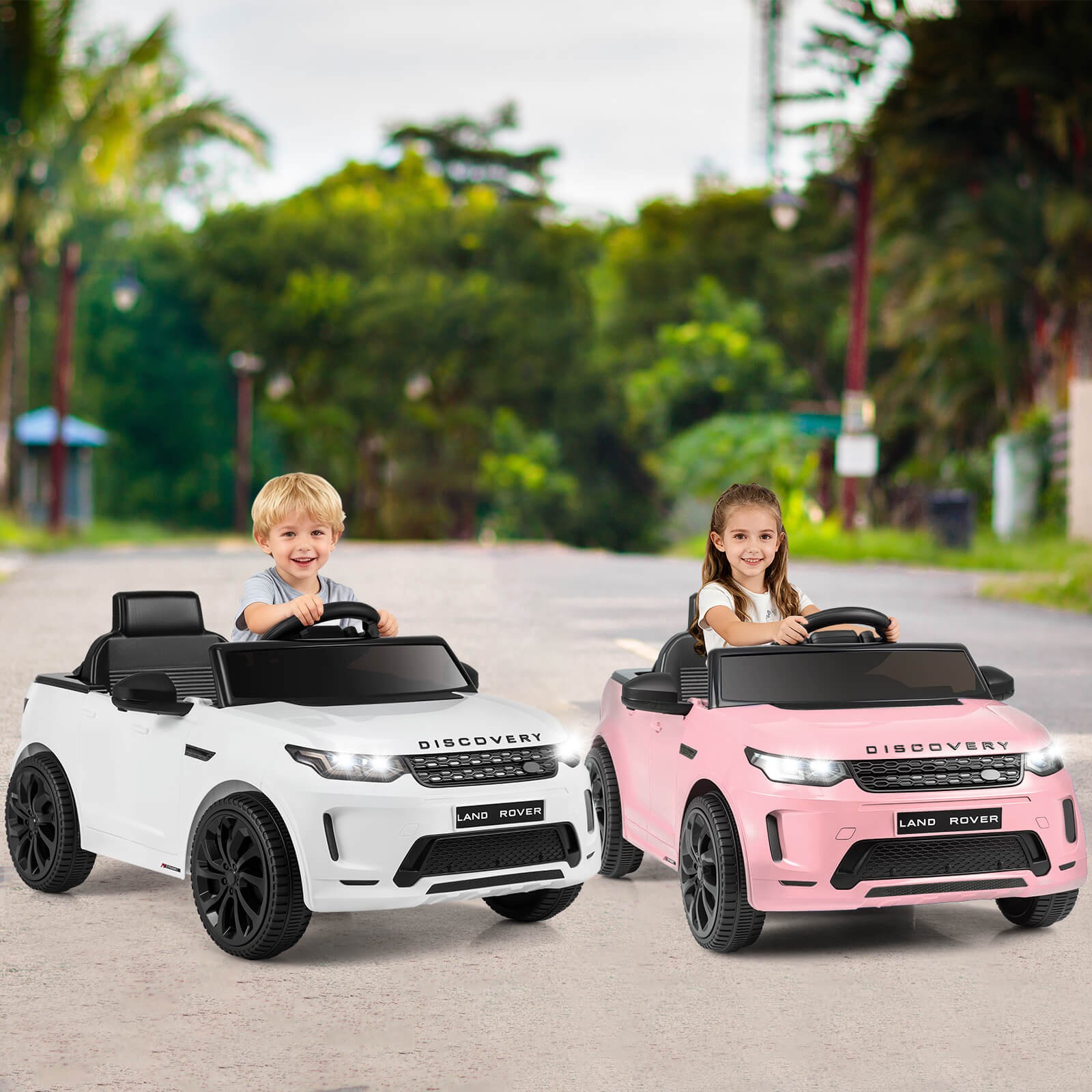 Licensed Land Rover Kids Ride on Car w/Remote Control, LED Lights, Music, Horn