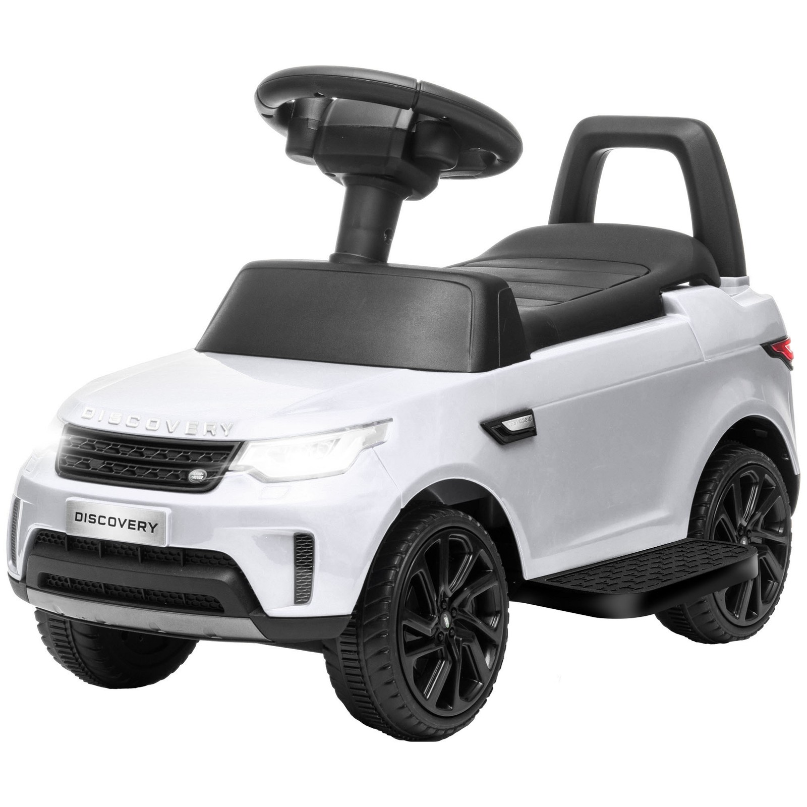 Qaba 2 in 1 Land Rover Licensed 6V Ride On Car, Sliding Car, White