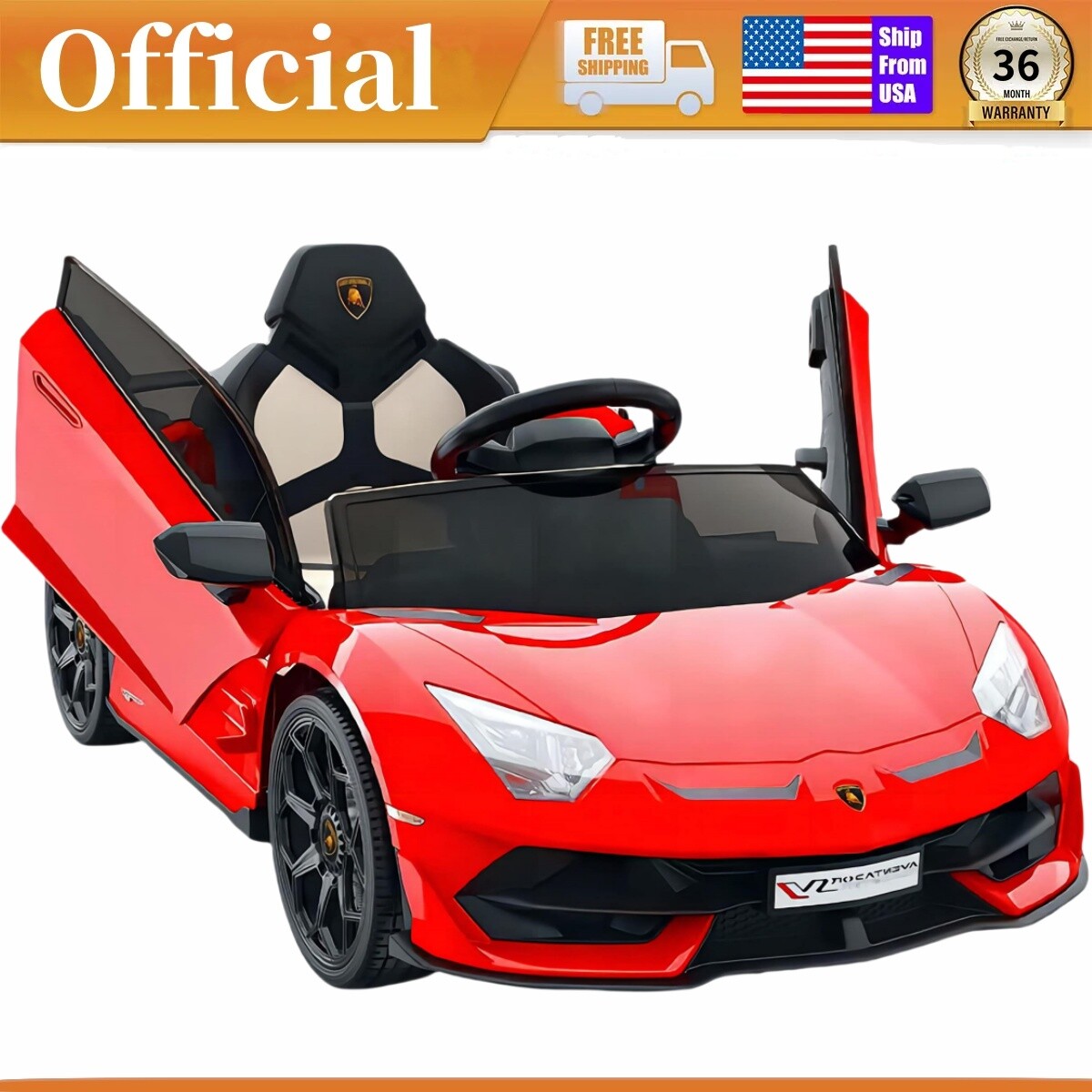 🍒12V Licensed Ride on Car for Kids Electric Vehicles Battery Powered Sports L