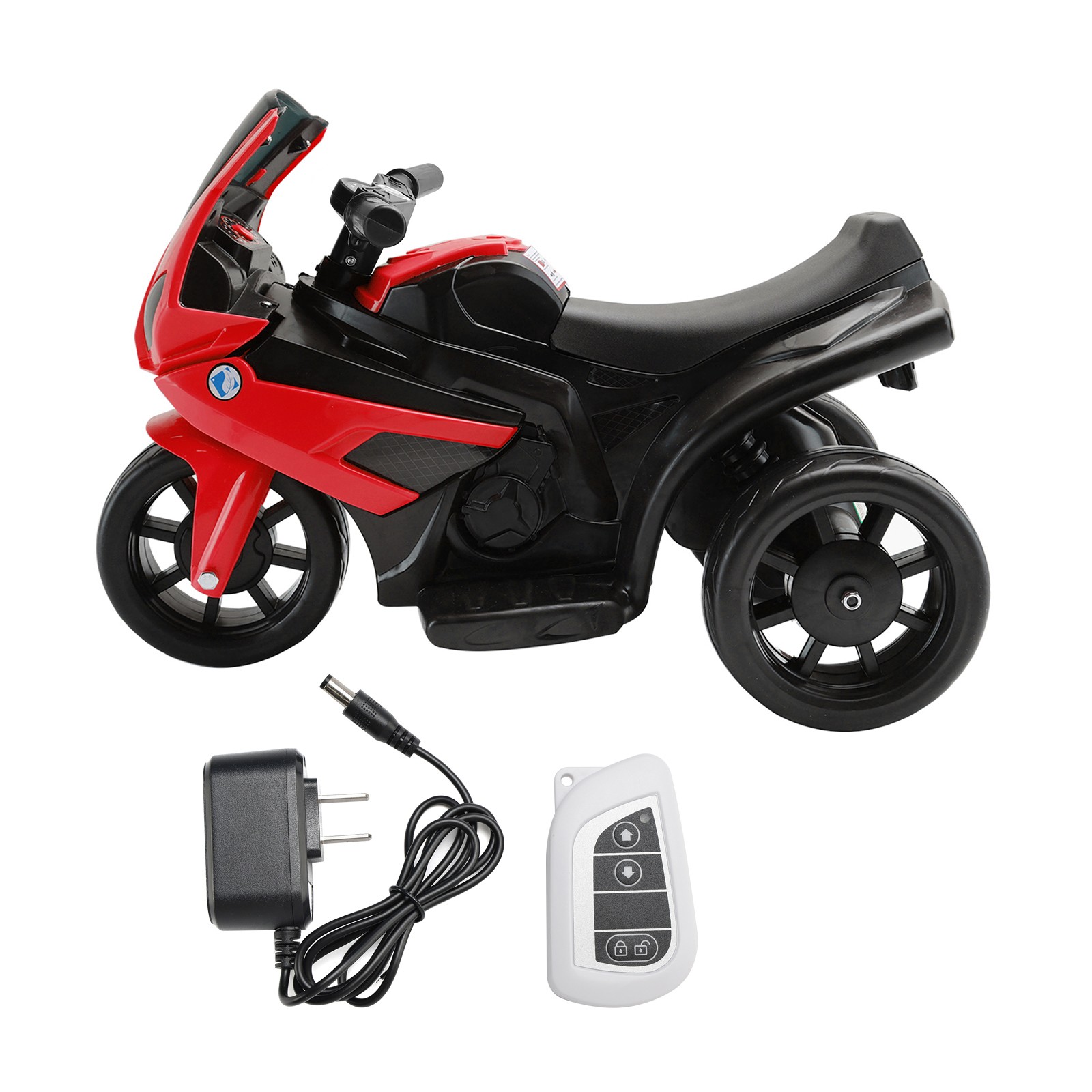 3Wheel 6V Kid Ride On Motorcycle Electric Toy w/Remote Control LED Light Red🏍️