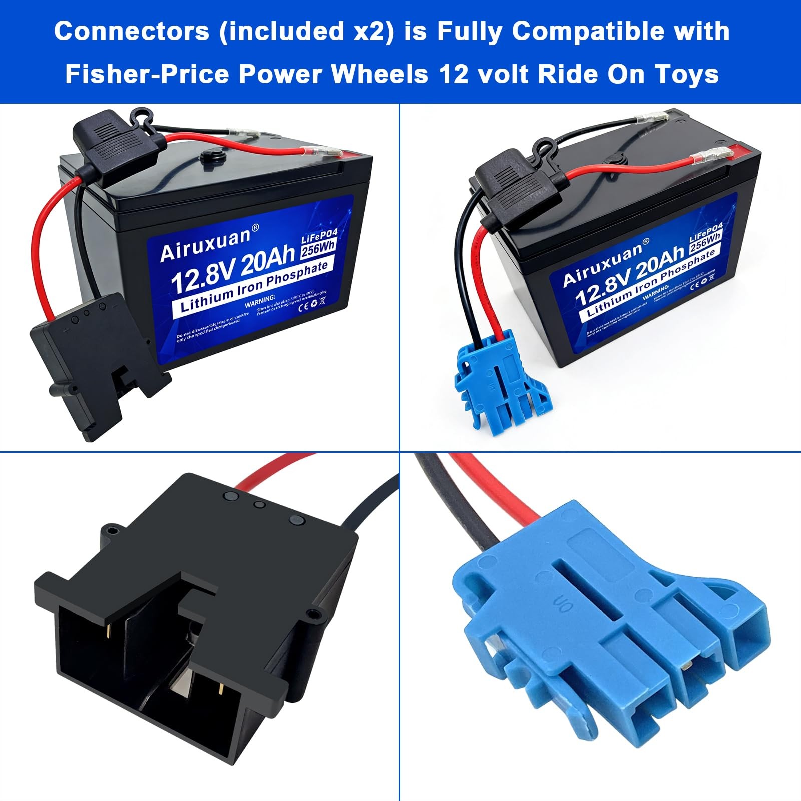 12V 20Ah LiFePO4 Battery, 2000+ Deep Cycle Rechargeable Battery with Built-in…