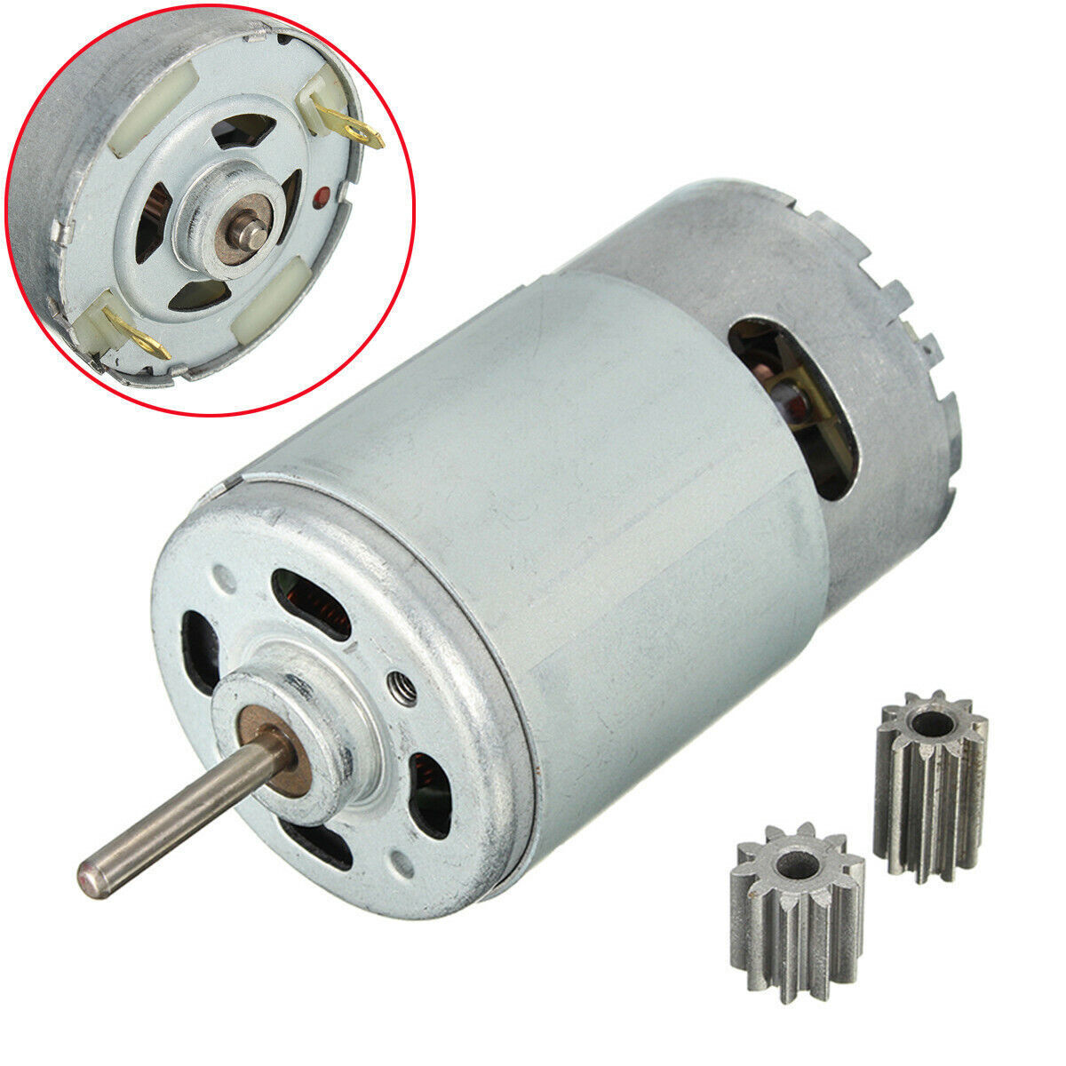 12V 30000RPM Electric Motor Gear Box W/ 2 Gears For Kids Ride On Car Toy Parts