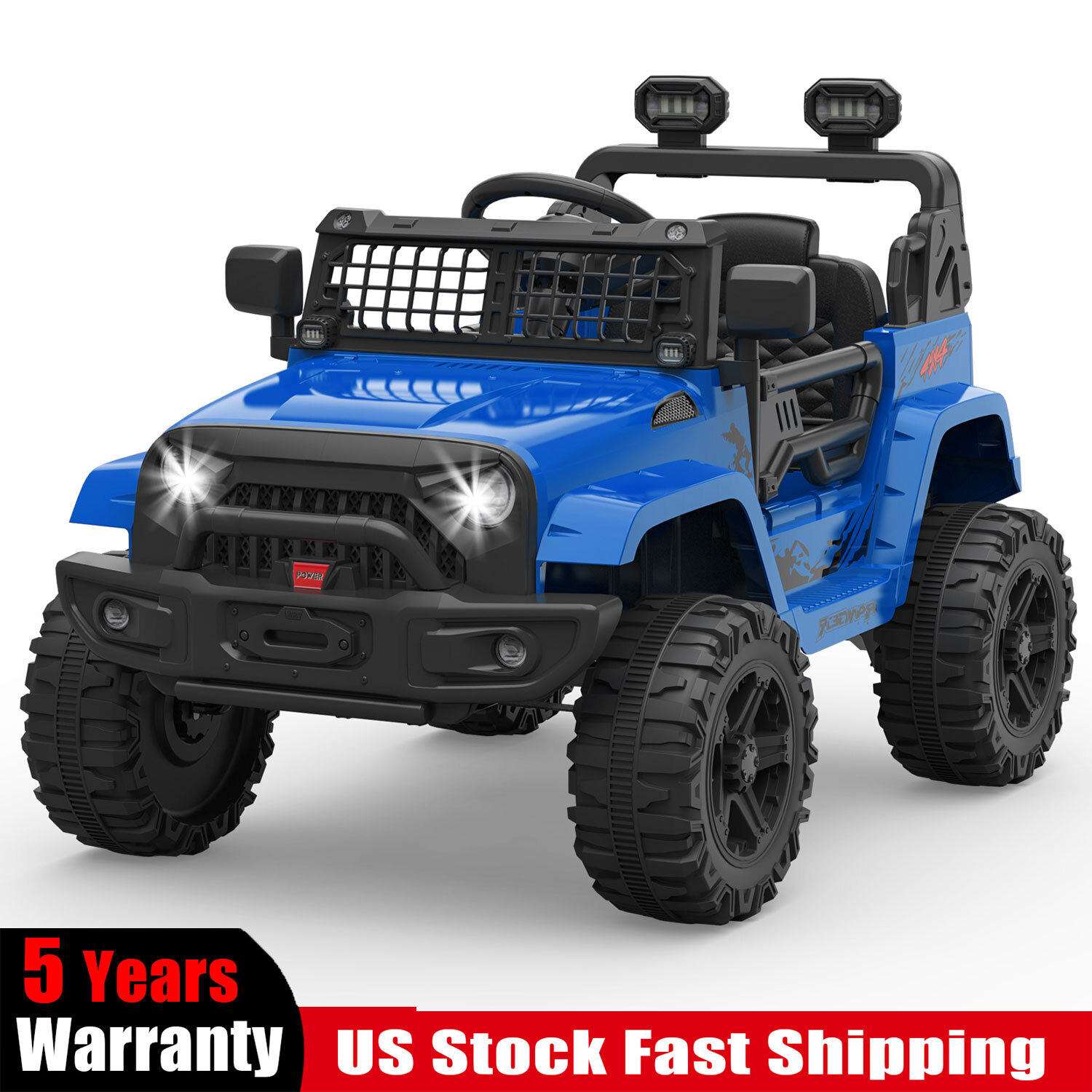 Kids Electric Ride On Truck Toys 12V Power Battery Car Blue with Remote Control