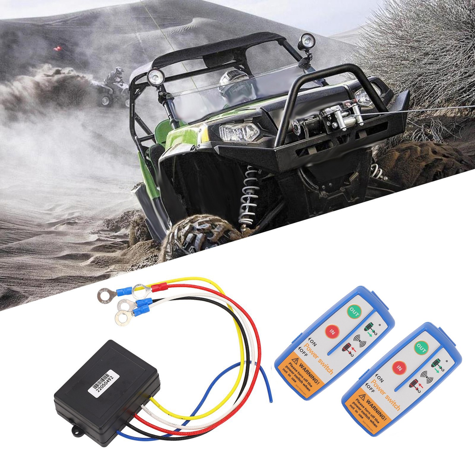 12V Electric Winch Wireless Remote Control 120W For Truck ATV SUV UMYY