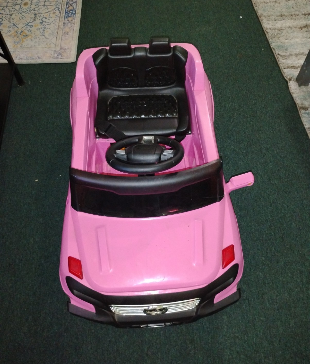 Pink Battery Powered Kids Ride-On Toy Car, Cars Theme, Ages 1-4 Years