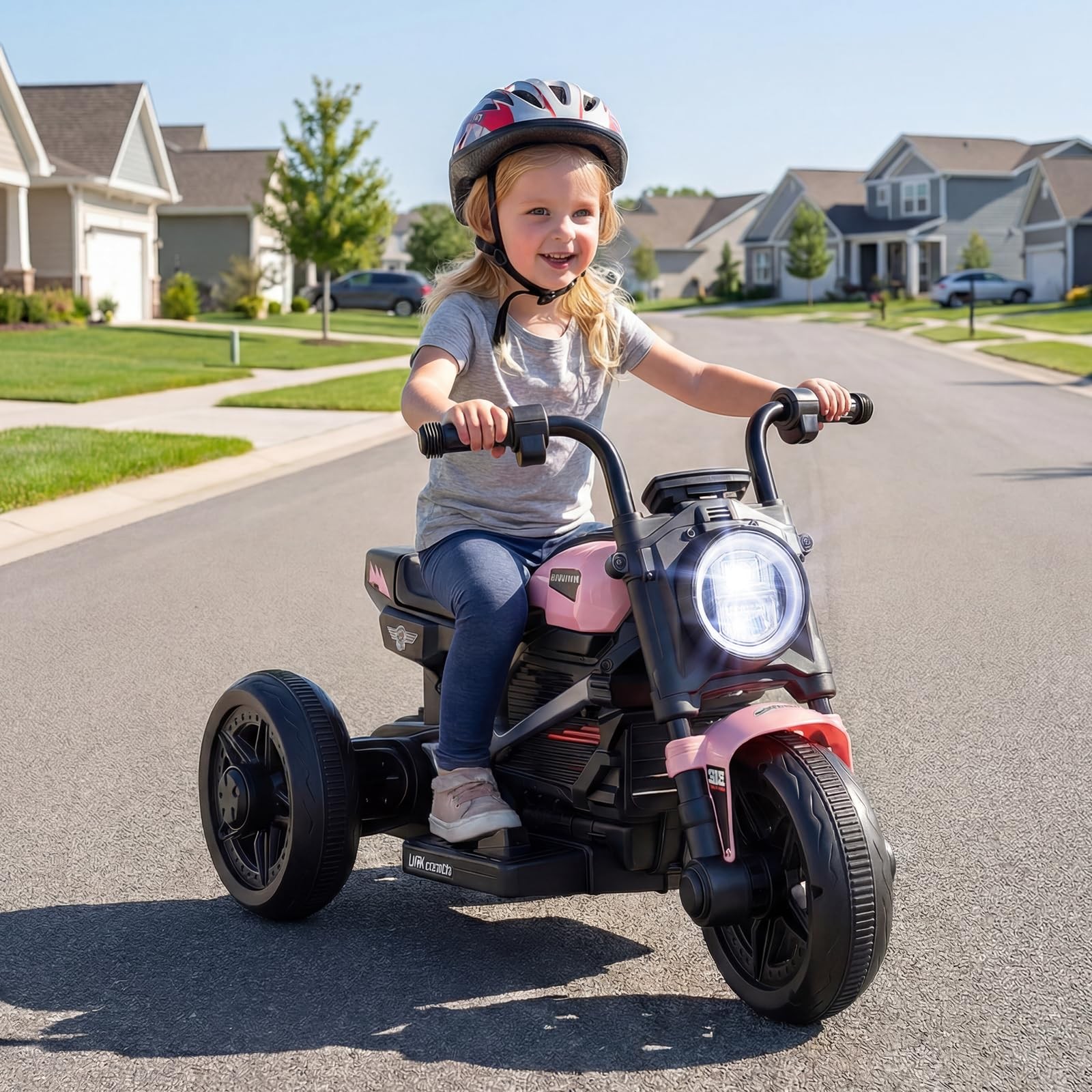 Costzon Toddler Motorcycle 6V Chopper Kids Motorcycle Ride On Toy Led Headlight