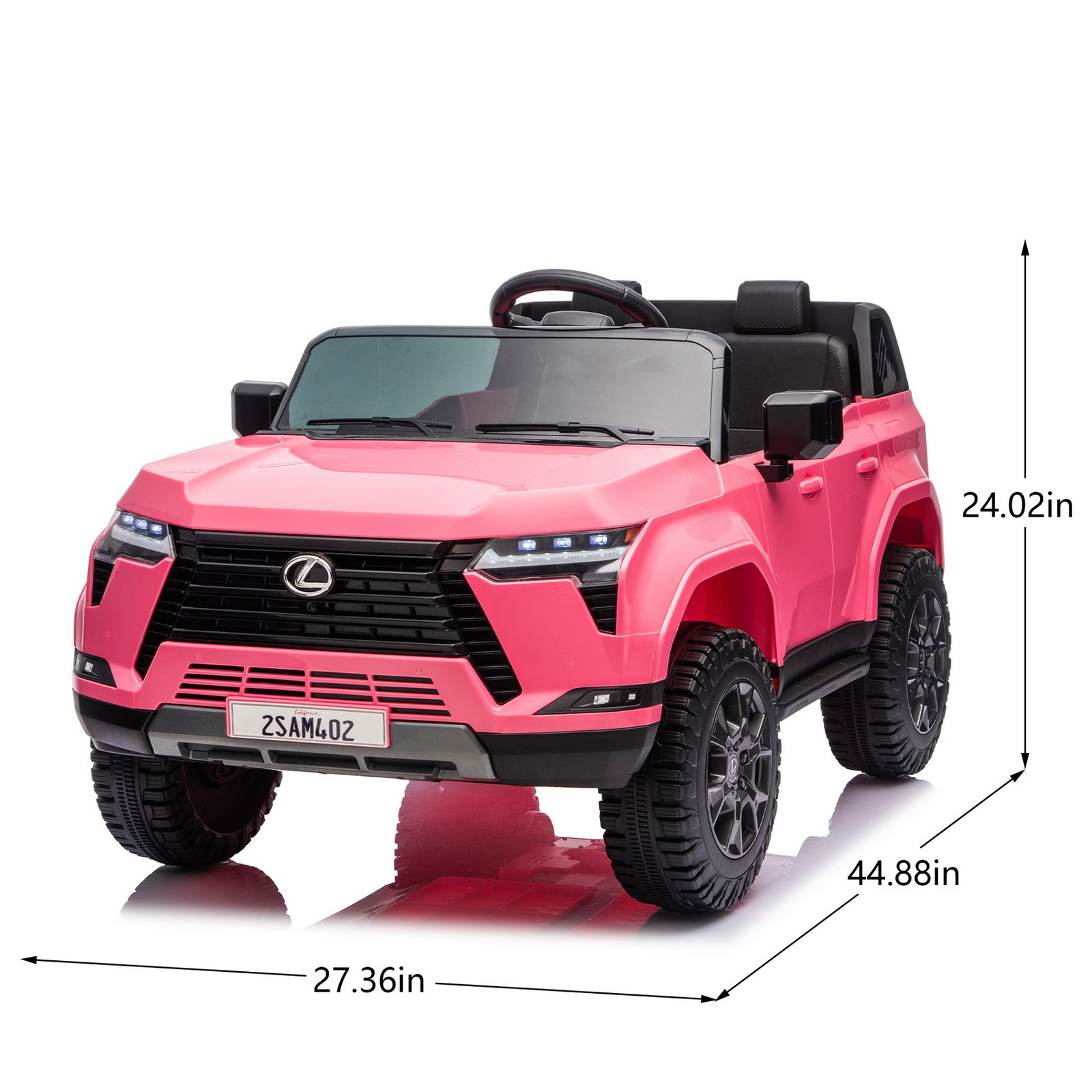 Parents Control Licensed Lexus GX550 24V 7Ah 2-Seater Kids Ride On SUV Car Music