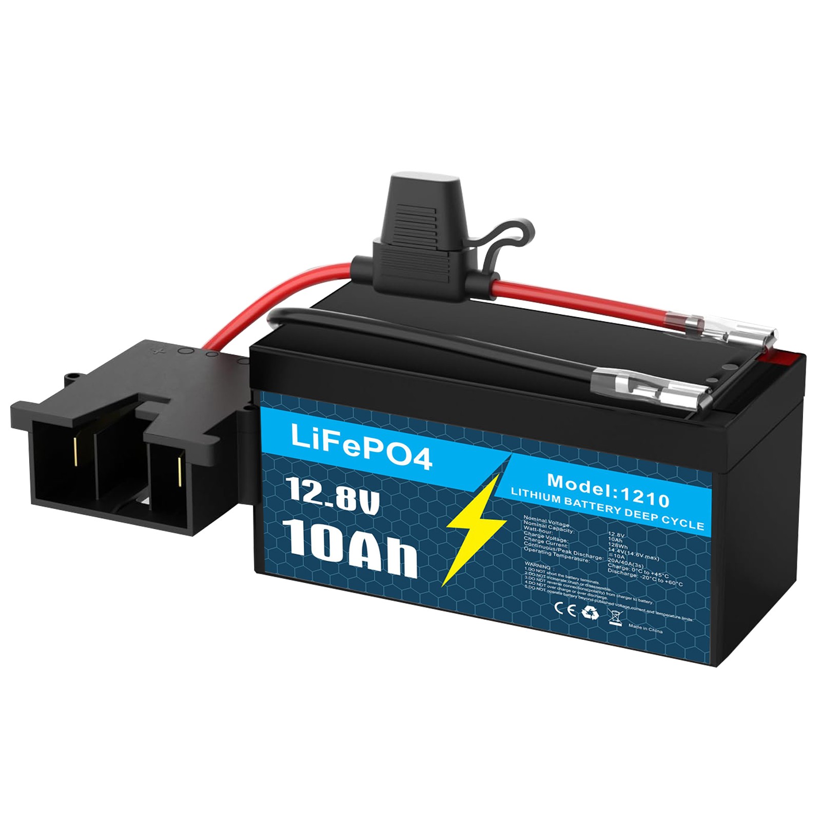 12V 10Ah LiFePO4 Rechargeable Battery for Fisher-Price 12 Volt Power Wheels