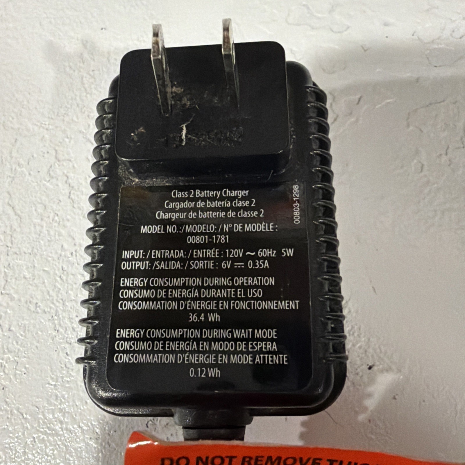 Power Wheels Fisher Price Mattel Blue 6 Volt Charger (00801-1781)
