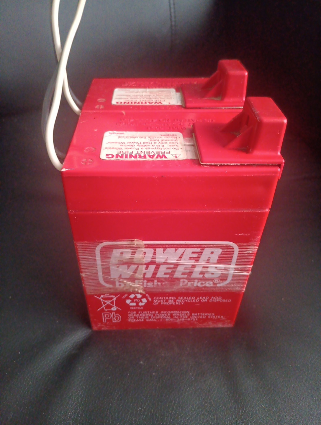Lot Of 2 Power Wheels Battery 6 Volt Red Fisher Price (USED PREOWNED)