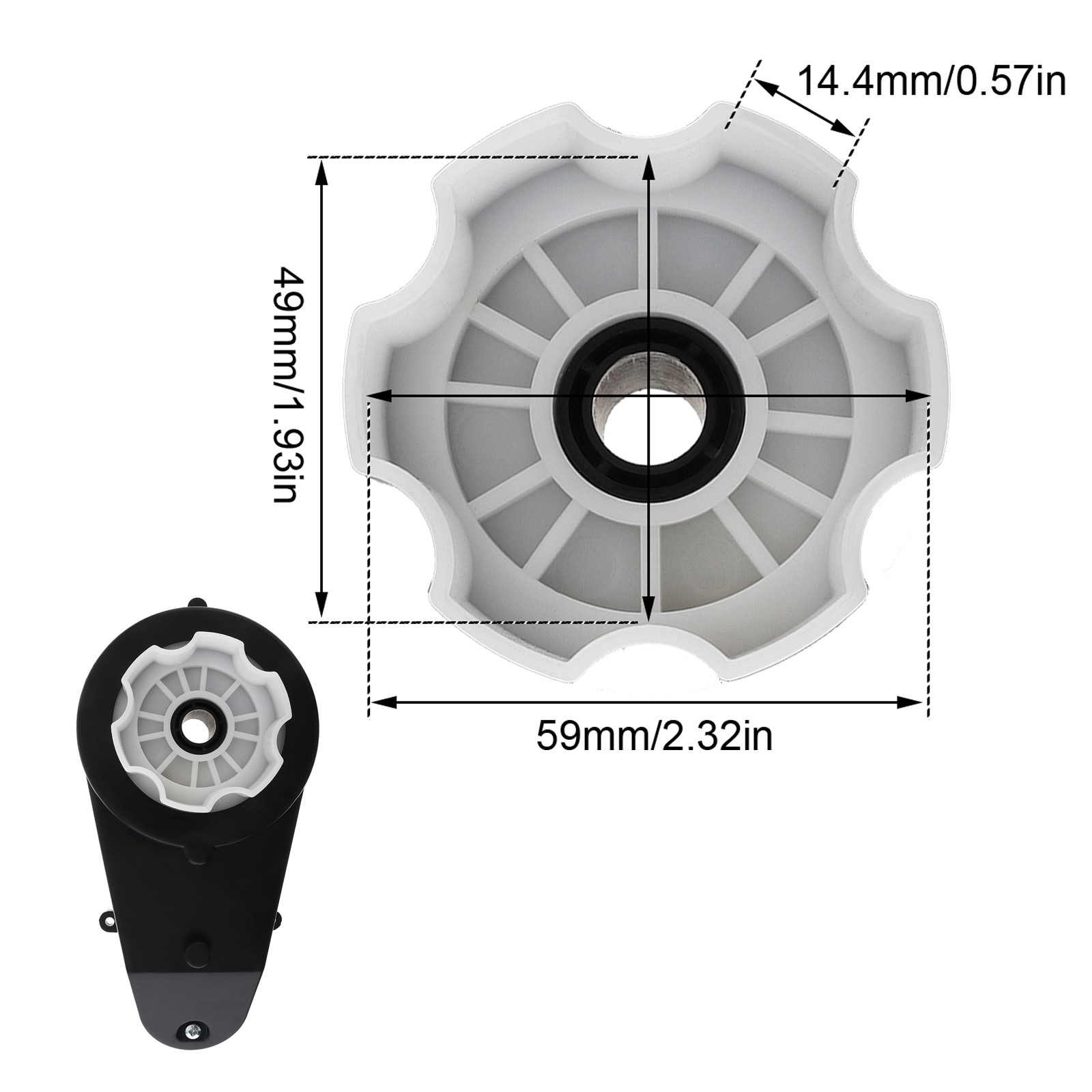 RS550 12V DC Gearbox Motor, High Speed Spare Part for Children Ride On Toy Car