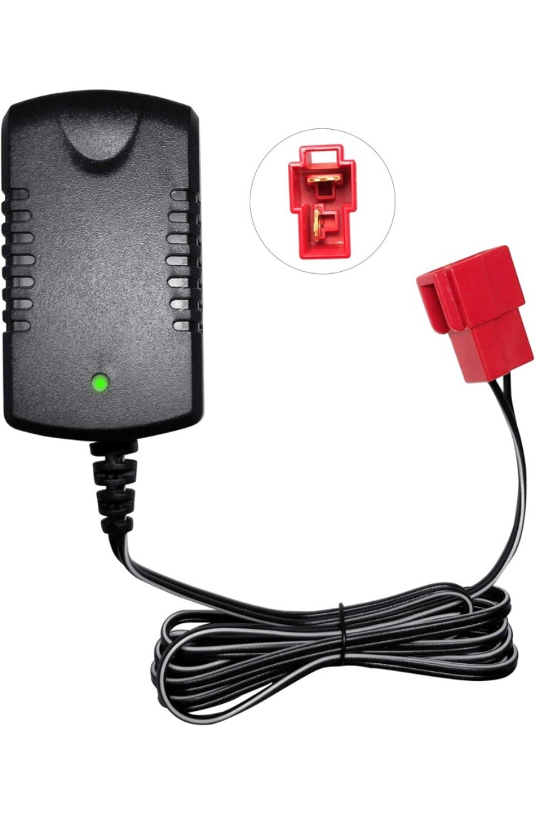 6V 1A Battery Charger KId TRAX Toys Red Square Plug Type B Connector BMW X6
