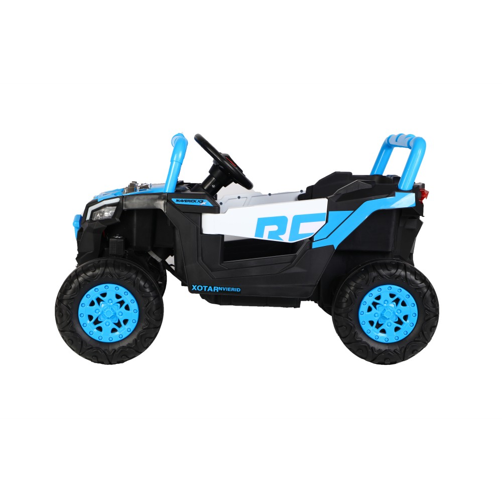 12V Kids Electric Ride On Car Blue 2.4G Remote Control Manual Drive Swing Toy