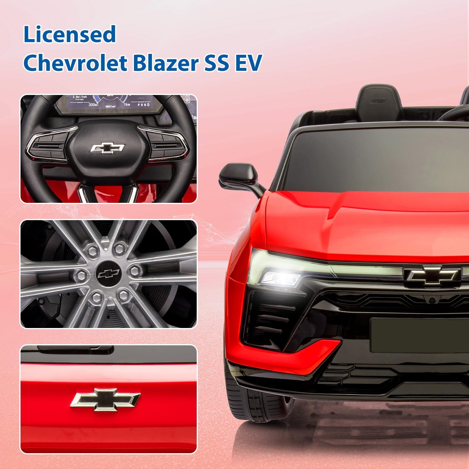 Kids Ride On Car 24V 2-Seater SUV Licensed Chevrolet Blazer w/ Remote Control
