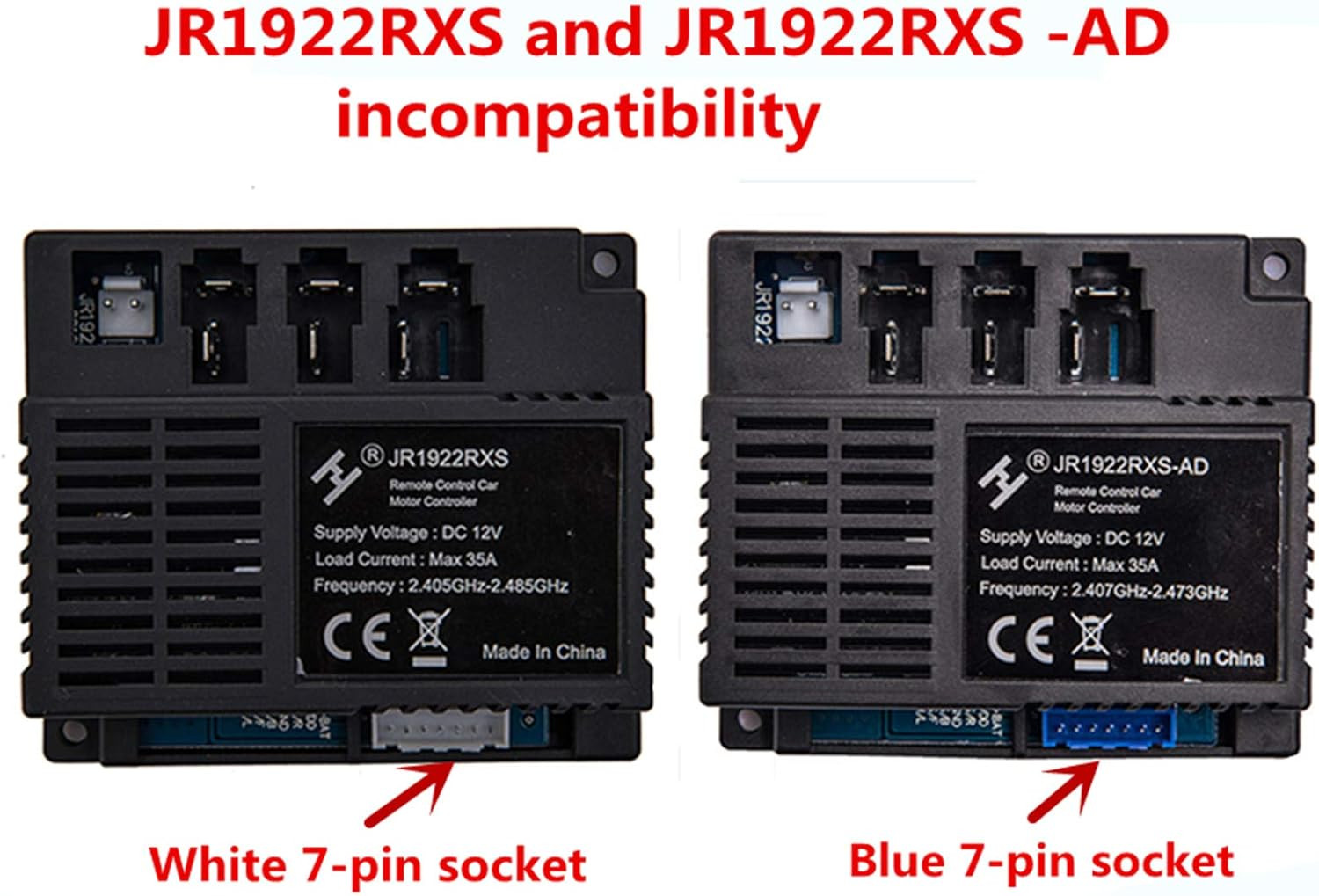 JR1922RXS Kids Powered Ride on Car 2.4G Bluetooth Remote Control and Receiver Ki