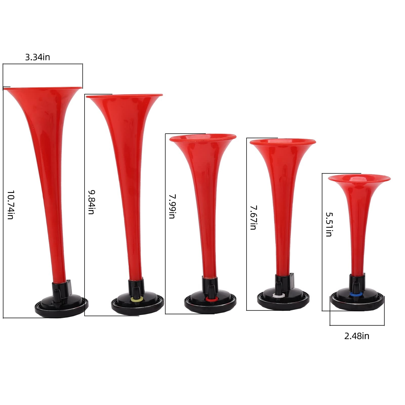 Musical Horn 5 Trumpet Music Sound Air Horn with Compressor Play Lacucaracha …