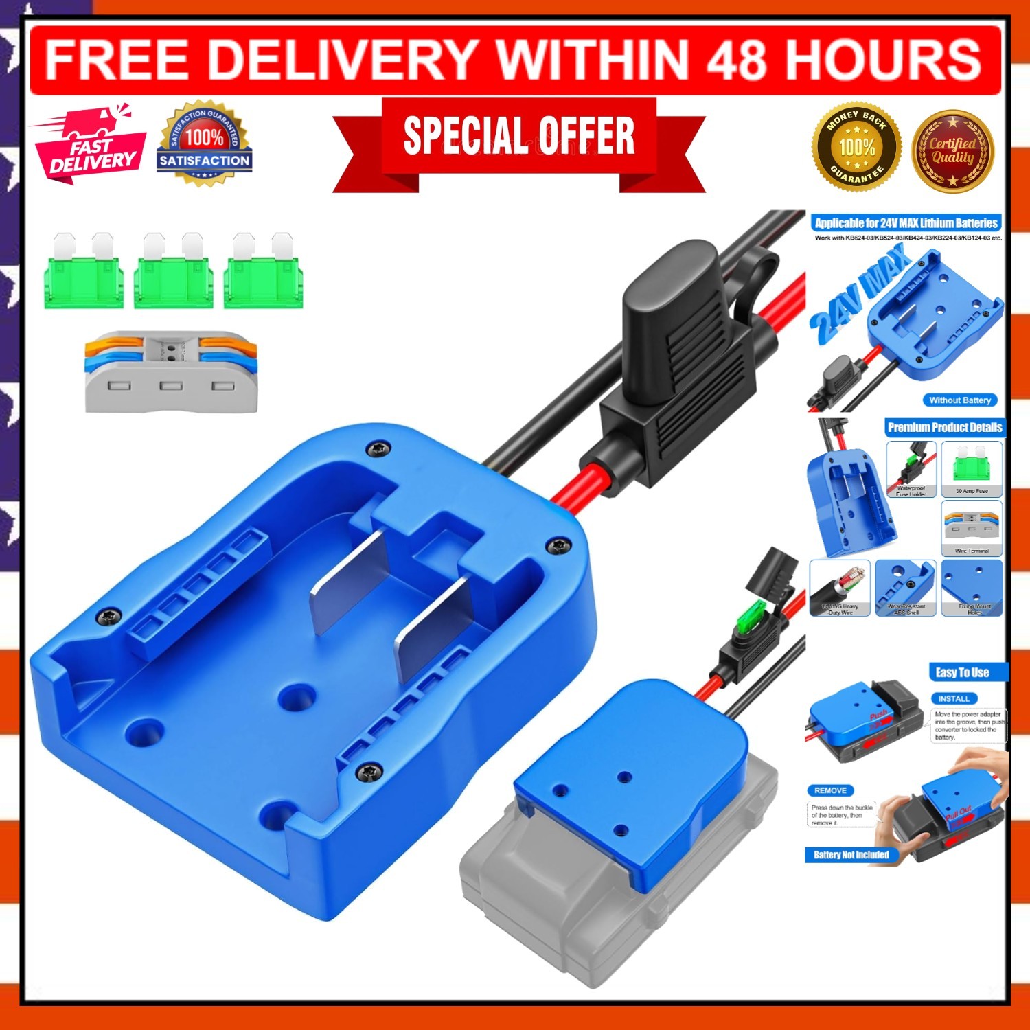 DIY Power Wheels Battery Adapter for Kobalt 24V – Short Circuit Protection