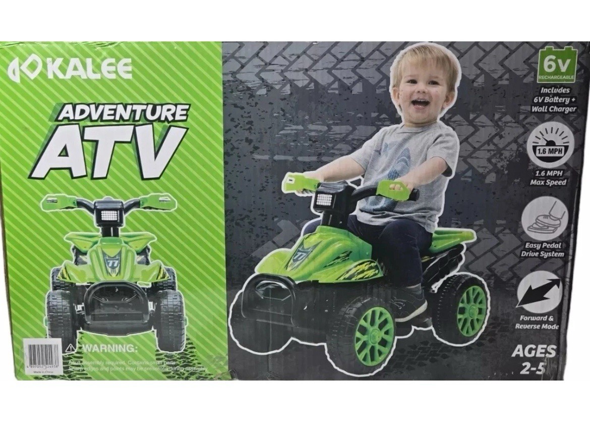 Kalee Green Quad ATV 6 Volt Battery Powered Ride-on (Ages 2-5/Max 55 lb)