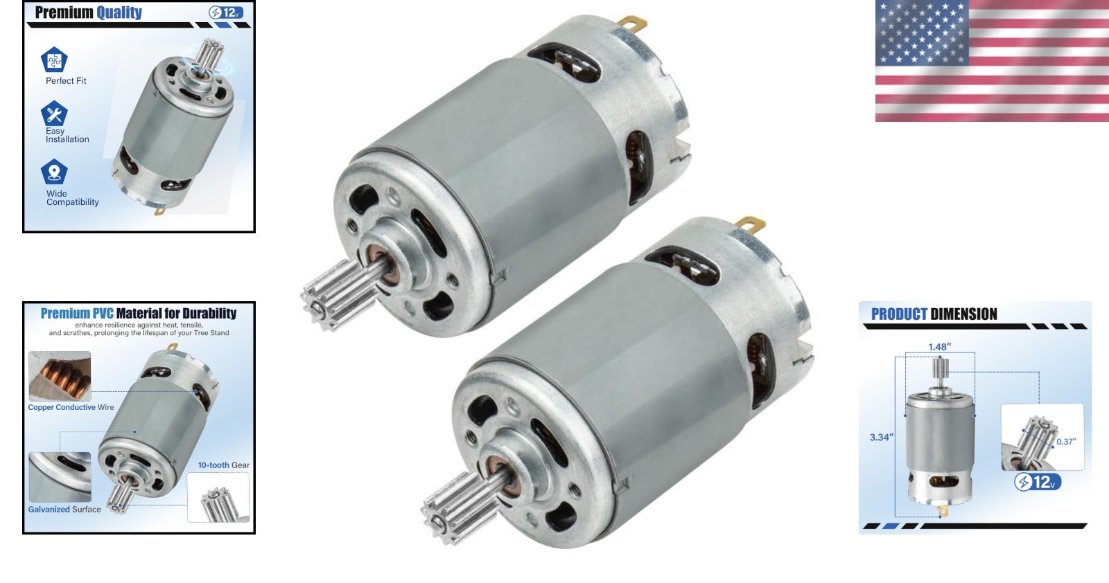 Peg Perego Official RZR/Gator 12V Motor Gearbox Replacement Kit White